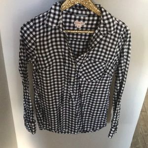 Long Sleeve Plaid Top